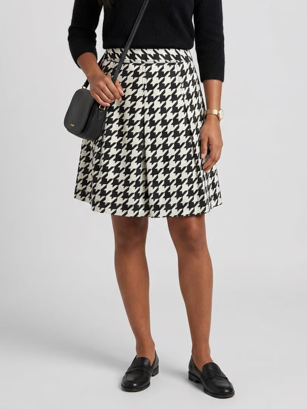 MERONA | Houndstooth Midi Skirt Sz 4